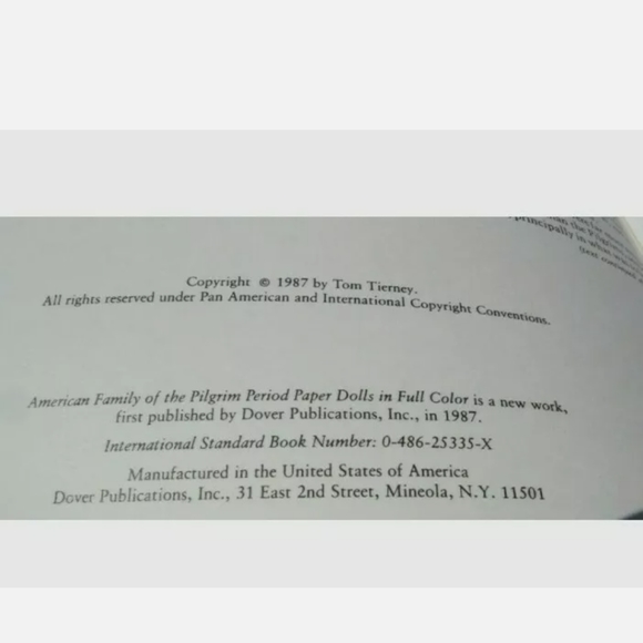 Vintage 1987 Paper Dolls Traditional Colonial - Picture 2 of 7